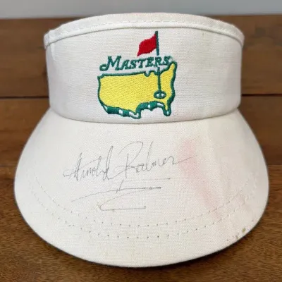 Arnold Palmer Signed Masters Golf Visor - Autographed Vintage Hat