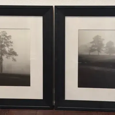 Vintage Richard Calvo Framed Photography Prints - "Awakening" & "In Just Spring"