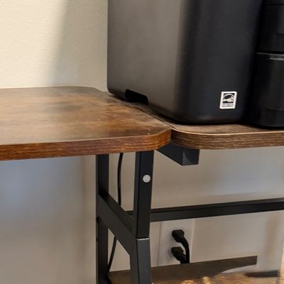 Sale Photo Thumbnail #270: .the addition stand which shows a copier on it does also go with the set. 
Are bidding on the desk and the stand only, not any of the contents sitting on the desk