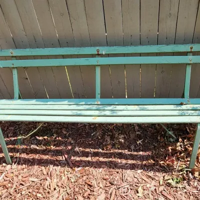 Green Garden Bench