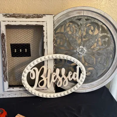 White Washed Wall Decor