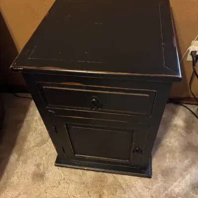 Black Distressed Cabinet