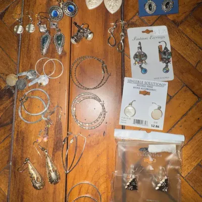 Silver Toned Earrings