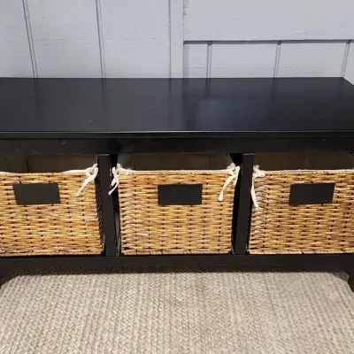 Black Storage Bench
