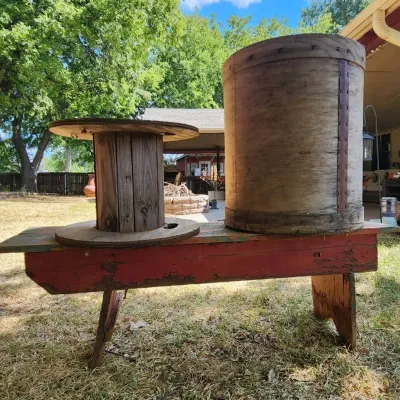 Bench, Barrel And Spool