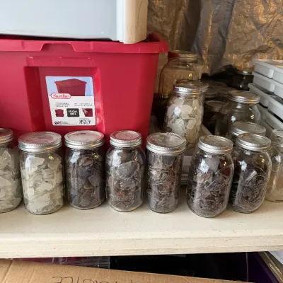 Sale Photo Thumbnail #53: Jars full of hand sourced sea glass 