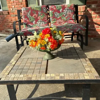 Outdoor Glider and Table