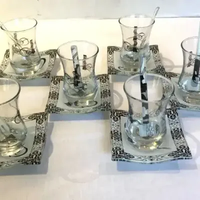 Ottoman Style Turkish Tea Set