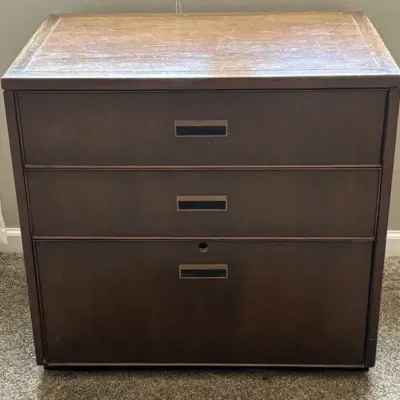 Wood File Cabinet  