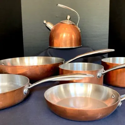 Copper Kettle, Pots, & Skillets 