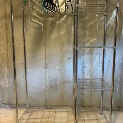 Metal Shelving with Hanging Rod # 1