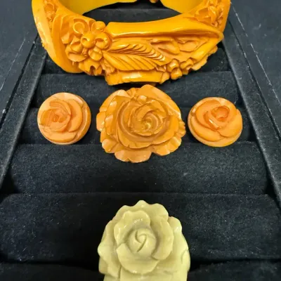 Bakelite Floral Collection Jewelry