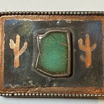 Signed 78’ Saguaro Belt Buckle 