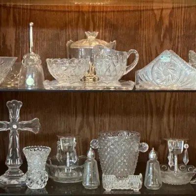 Assorted Crystal and Cut Glass Decorative Serving Collection
