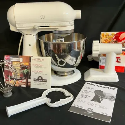 KitchenAid Artisan Stand Mixer with Attachments & Manuals 