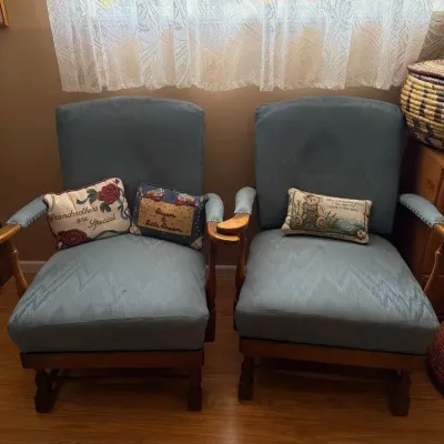 Light Blue Armchairs 
