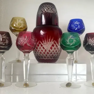 Kristall Germany Cordial & Decanter Set 