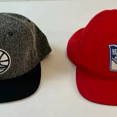 FTH311 - 2 Collector’s Hats - Golden State Warriors & NY Rangers ( Hat Clothes Clothing )