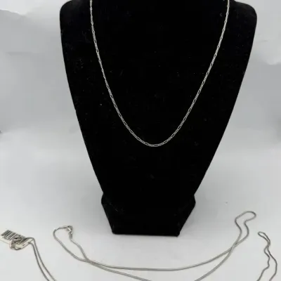 FTH386 - Silver Necklaces - Three 925 Silver Necklaces ( Jewelry ) 