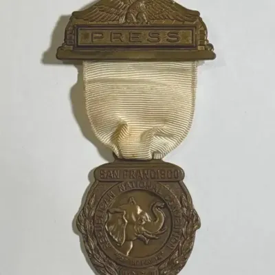 FTH359 - 1964 Republican National Convention Press Badge ( Vintage / Pin )