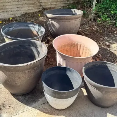 FTH395 - Large Pot Mystery Lot ( Plastic Pots / Garden )
