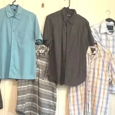 FTH308 - Men’s Collared Shirts ( Clothes Clothing )