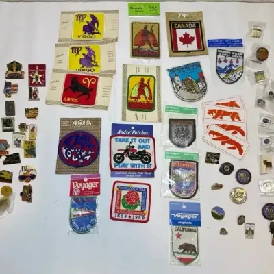 FTH332 - Great Big Lot Of Vintage Pins And Patches