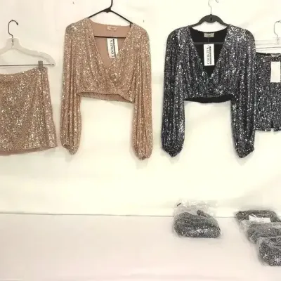 FTH326 - Audrey 3 + 1 Sparkling Two piece ( Clothes / Clothing )