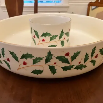 Lenox Holiday Chip and Dip Set 