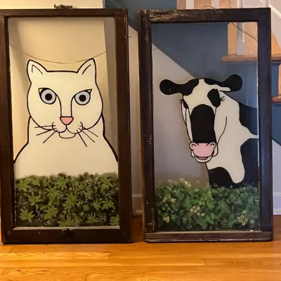 Hand-Painted Window Frames