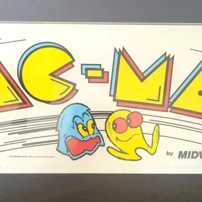 Original 1980's PAC-MAN Arcade Marquee (BR2)