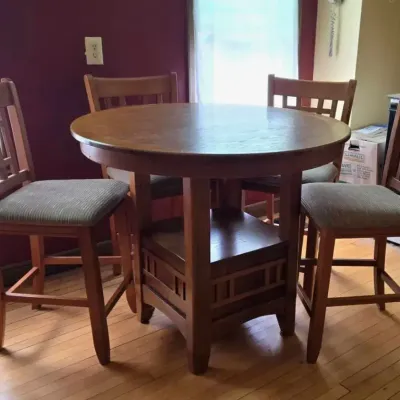 Mission Style High-Top Table & Chairs (K)