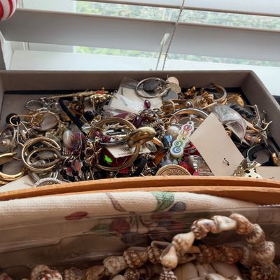 Box of assorted costume jewelry
