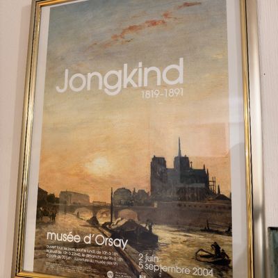 Framed Jongkind Musee d'Orsay exhibition poster, Notre Dame