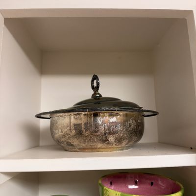 Silverplate covered casserole dish