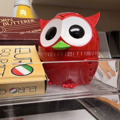 Owl kitchen timer, corn butterer, Euro Gourmet box