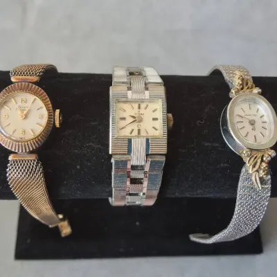 Vintage GIRARD-PERREGAUX, TITONI & HAMILTON Ladies Watches (3)