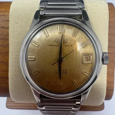 Vintage Rado President Date 17 Jewels Incabloc Wristwatch
