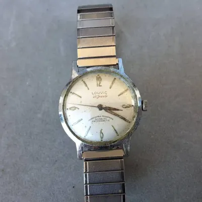 Vintage LOUVIC 25-Jewel Swiss Men’s Vintage Wristwatch