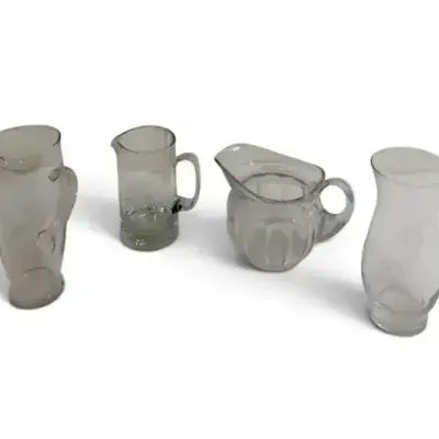 Assorted Vintage Glass Pitchers and Vases