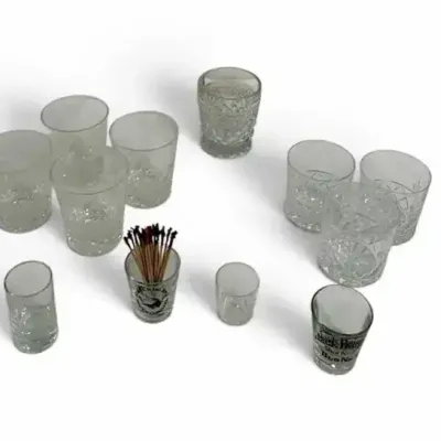 Assorted Cut Glass Tumblers and Shot Glasses