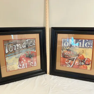 Pair of Framed Tuscan Tomato Kitchen Prints