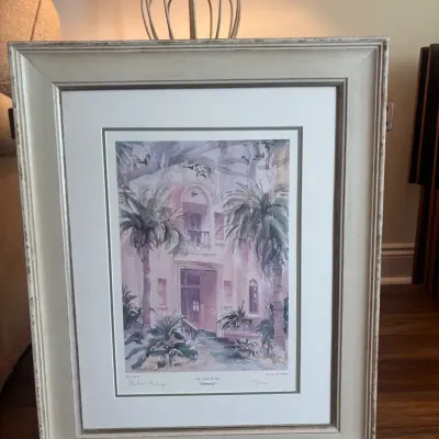 Pair of Framed Florida Architectural Art Prints