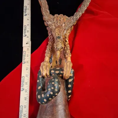 Hand-Carved Wooden Antelope Figure