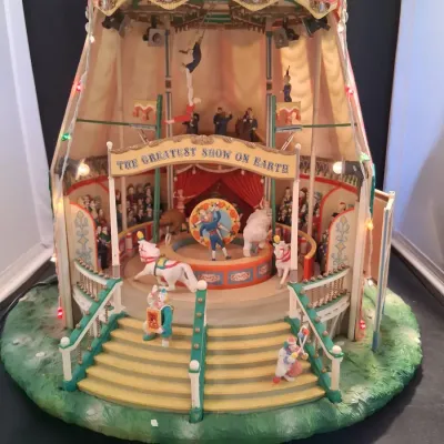 Miniature Figurine Collection, Shadow Box & Animated Circus Display