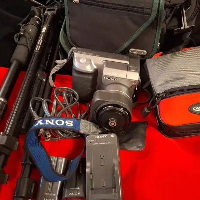 Sony Digital Mavica Camera with Tripods & Accessories