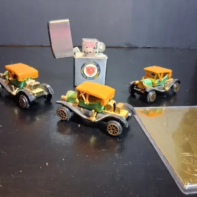 Vintage Miniature Cars, Lighter & Babe Ruth Collectible Lot