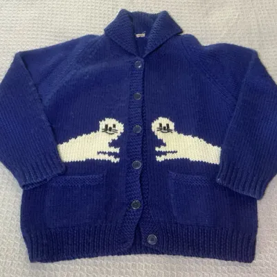 Vintage Nonia Newfoundland, CA Seal Cardigan