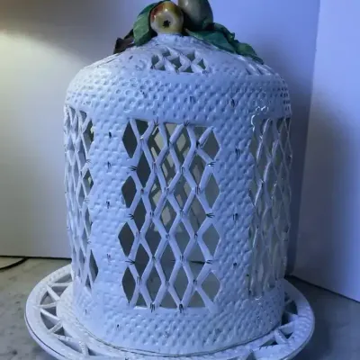 Vintage Italian Hand Painted Decorative Birdcage 