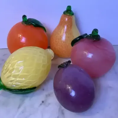 Blown Glass Fruit Selection 